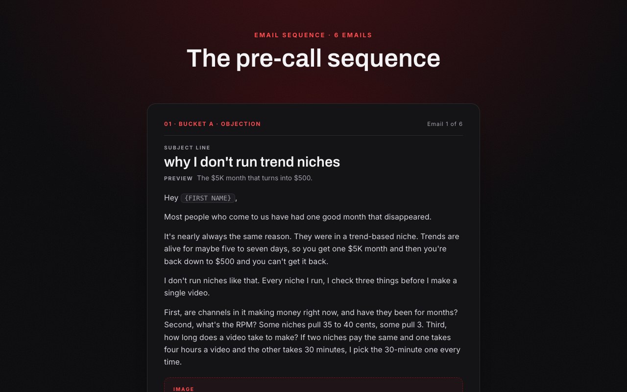Pre-call sequence preview